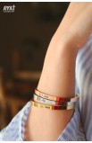 SC0121 - LOVE ARABIC THIN BANGLE GOLD PLATED - محبة - - 2 