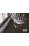 SC0065 - CURVE CROSS NECKLACE GOLD PLATED - - 4 