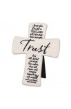 LCP11342 - Cross Desktop Cast Stone Scripture Trust - - 4 