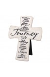 LCP11347 - Cross Desktop Cast Stone Scripture Journey - - 4 