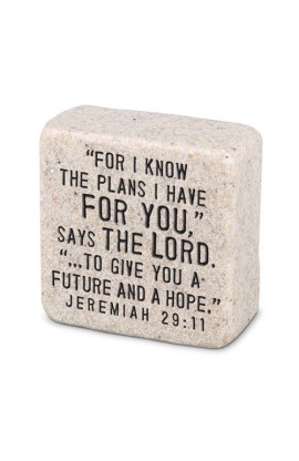 LCP40706 - Tabletop Scripture Stone His Plans2.25H - - 1 