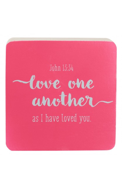 WBL015 - LOVE ONE ANOTHER DECOR BLOCK SM - - 1 