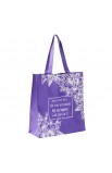 TOT098 - Tote, Purple Floral - - 2 