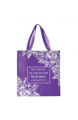 TOT098 - Tote, Purple Floral - - 1 