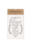 LCP51257 - Towel Tea Cotton Hand Drawn Doodles Always Believe - - 1 