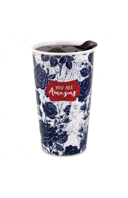 LCP15061 - Tumbler Mug Ceramic Pretty Prints You Are Amazing - - 1 