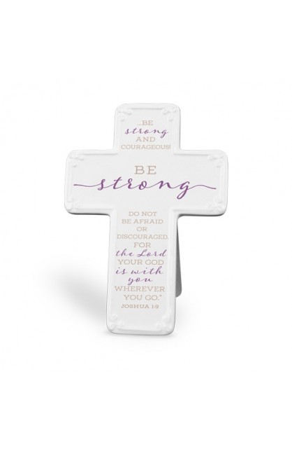 LCP11991 - Cross Ceramic Scripture Blessings Be Strong - - 1 