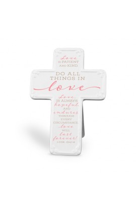 LCP11993 - Cross Ceramic Scripture Blessings Love - - 1 