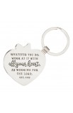 KMO073 - KEYRING TIN TEACHER WORK OF HEART - - 2 