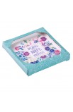 GLT018 - Tray Glass Trinket Pastel Floral - - 3 