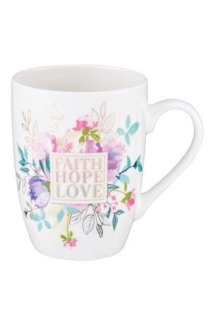 MUG546 - Mug Value Faith Hope Love Floral - - 1 