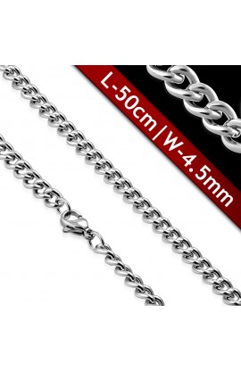 CLH294 ST Lobster Claw Clasp Curb Cuban Link Chain