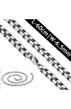 ST0358 - ST Lobster Claw Clasp Rolo Link Chain - - 1 