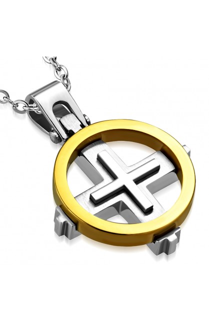 ST0458 - PGO246 ST Sun Cross Pendant - - 1 