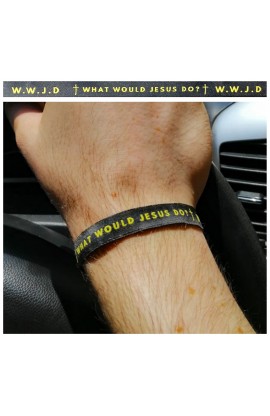 WWJD Black AYAT New Tie Band 30 cm