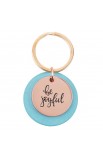 KMO087 - Keyring Teal Be Joyful - - 1 