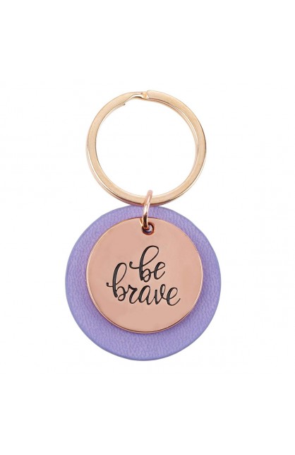 KMO085 - Keyring Purple Be Brave - - 1 