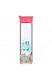 WBT141 - Water Bottle Glass Coral Well With My Soul - - 1 