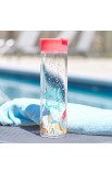 WBT141 - Water Bottle Glass Coral Well With My Soul - - 3 