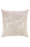 PLW009 - Pillow Square Give You Rest Tan Matt 11:28 - - 1 