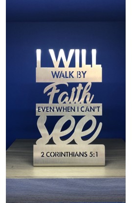 HD0038 - I WILL WALK BY FAITH ST 10 CM - - 1 