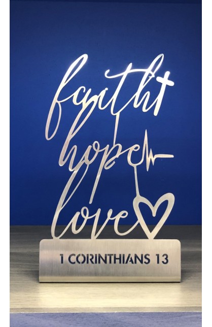 HD0043 - 15 CM FAITH HOPE LOVE ST - - 1 