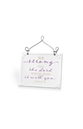 LCP40191 - Plaque Ceramic Wire Desktop Scripture Blessings Be Strong - - 1 