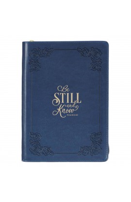 JL384 - Journal Classic Zip Navy Be Still Psa 46:10 - - 1 