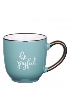 MUG608 - Mug Teal Be Joyful - - 1 