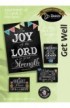 DB22684N - GET WELL CHALKBOARD INDIVIDUAL CARD - - 1 