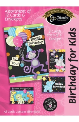 DB22685N - BIRTHDAY FOR KIDS PARTY ANIMALS INDIVIDUAL CARD - - 1 