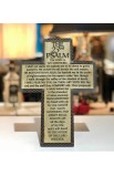 LCP11857 - Cross Wall Desktop Cast Stone Psalm 23 - - 1 