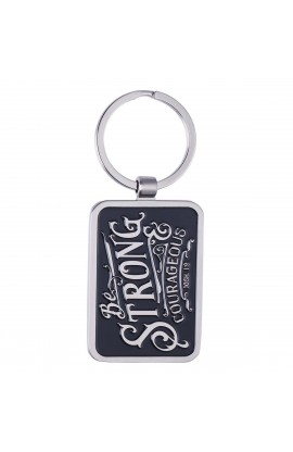 Key Ring in Tin Be Strong & Courageous