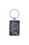 KMO100 - Keyring in Tin Be Strong & Courageous - - 1 