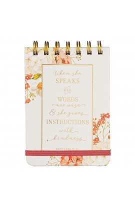 NP061 - When She Speaks Wirebound Notepad - Proverbs 31:26 - - 1 