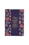 JL489 - Journal Classic Zip Navy Floral I Know the Plans - - 1 