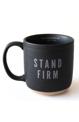 Ceramic Mug Textured Black Stand Firm