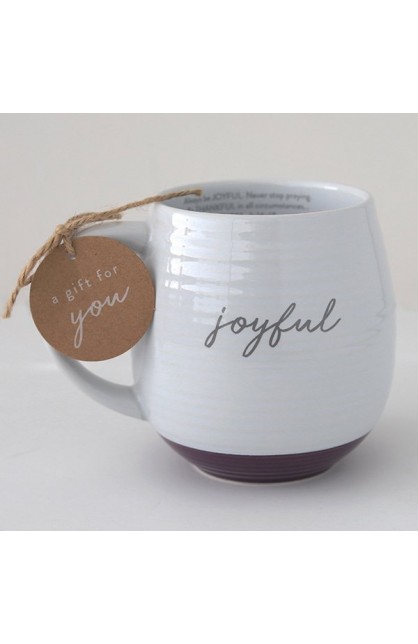 LCP18693 - Coffeecup Textured Joyful White 18Oz - - 1 