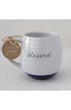 LCP18691 - Coffeecup Textured Blessed White 18Oz - - 1 