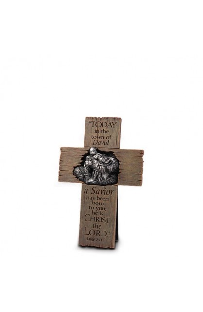 LCP12697 - A SAVIOR HAS BEEN BORN CHRISTMAS NATIVITY CROSS - - 1 