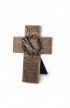 LCP11980 - Cross Sculpture Desktop Small Cast Stone Crown of Thorns - - 1 