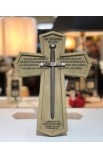 LCP11890 - Cross Wall Cast Stone Word of God Sword - - 1 