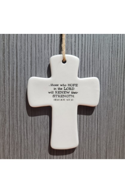 LCP11436 - Cross Ceramic God's Promises Strength - - 2 