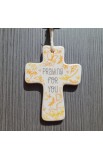 LCP11845 - Cross Ceramic Natural Blessings Praying for You - - 3 