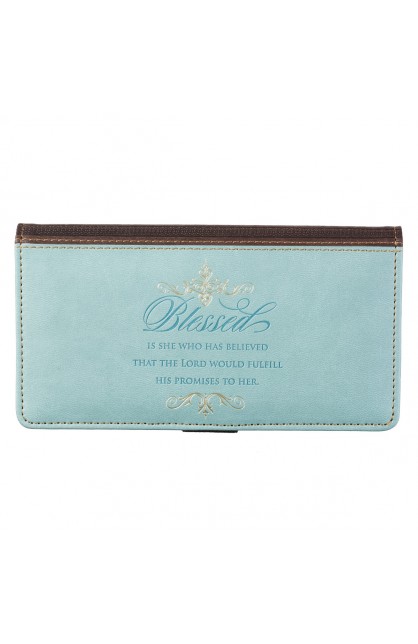 CHB040 - Wallet Blue Blessed Is She Lk 1:45 - - 9 