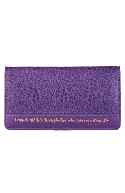 CHB039 - Wallet Purple All This Through Him Phil 4:13 - - 1 