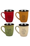 MUGS26 - Mug Set 4pc Faith Trust Hope Be Still - - 3 