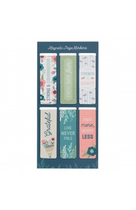 MGB067 - Magnetic Bookmark Set Floral Garden - - 1 