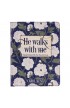 GB219 - Gift Book He Walks With Me White Floral - - 1 