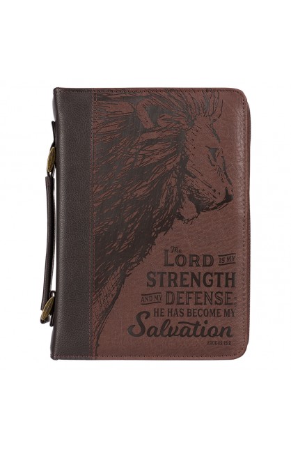 BBM703 - Bible Cover Brown Lord is My Strength Exodus 15:2 - - 1 